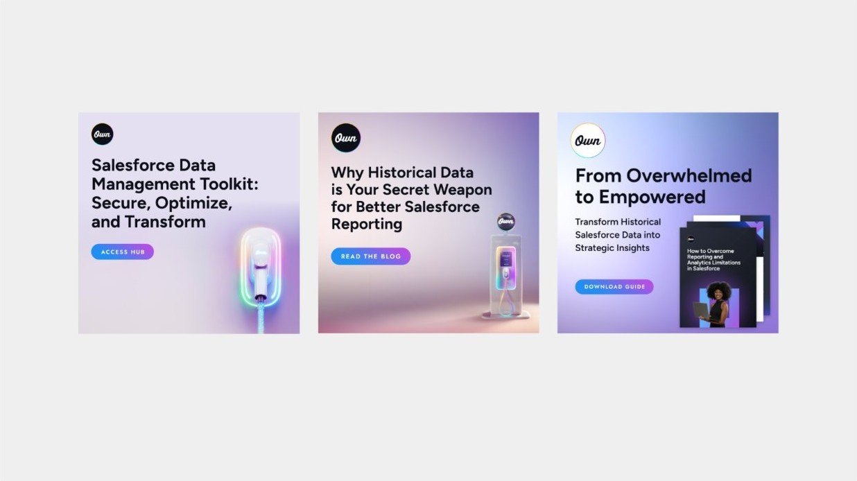 Three digital ads featuring the glowing fuel pump